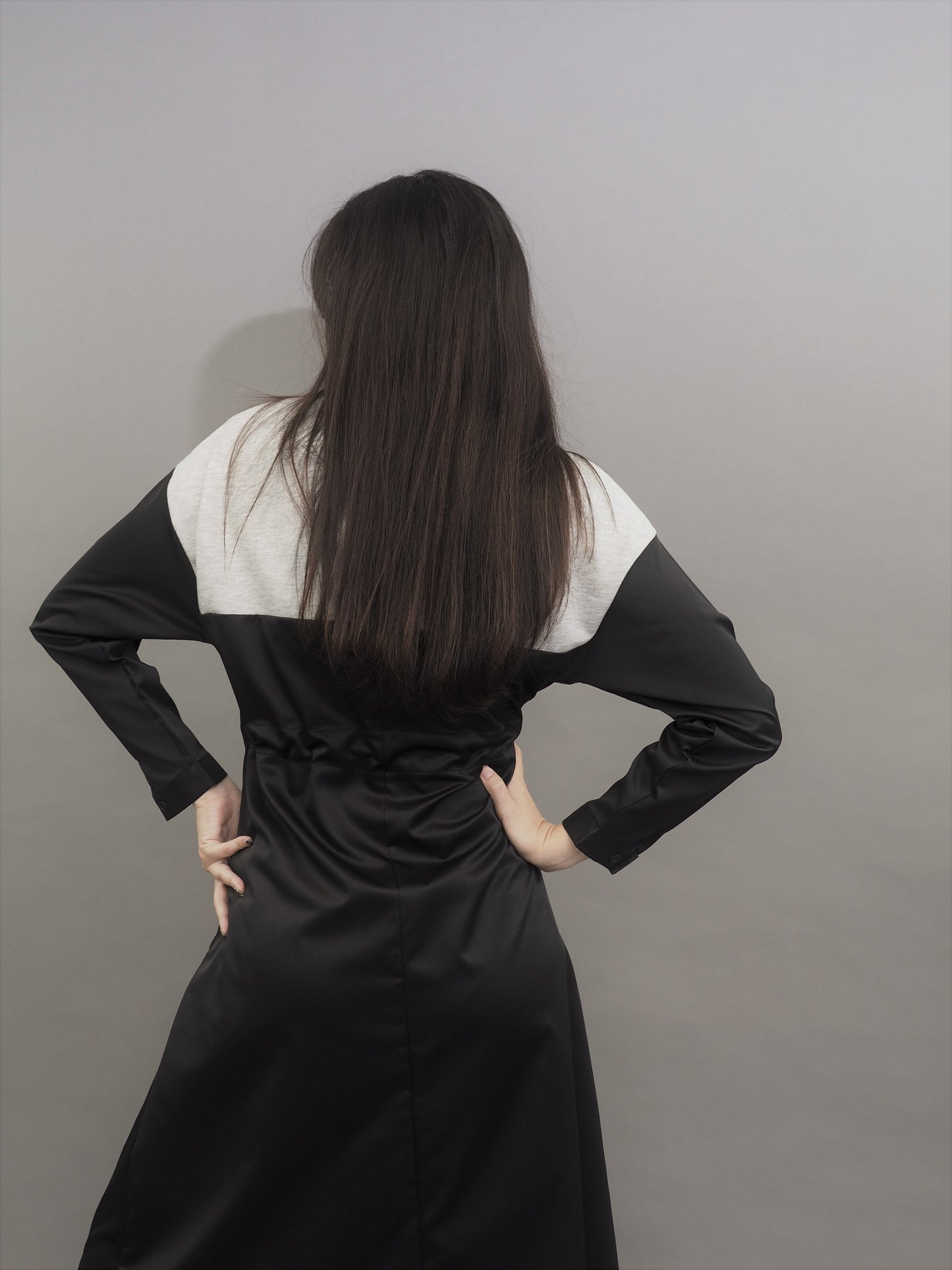 Stitching Colour Blocked A Line Dress