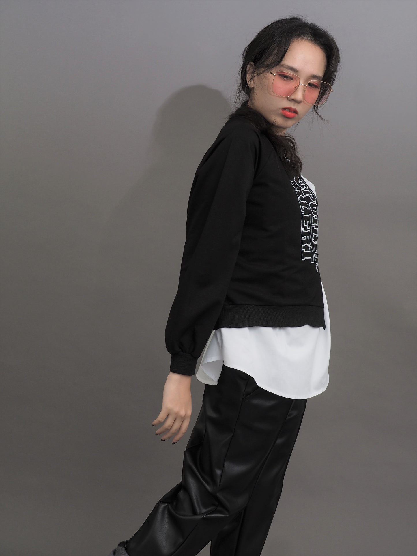 Harajuku Layer Stitched Long Sleeve Top