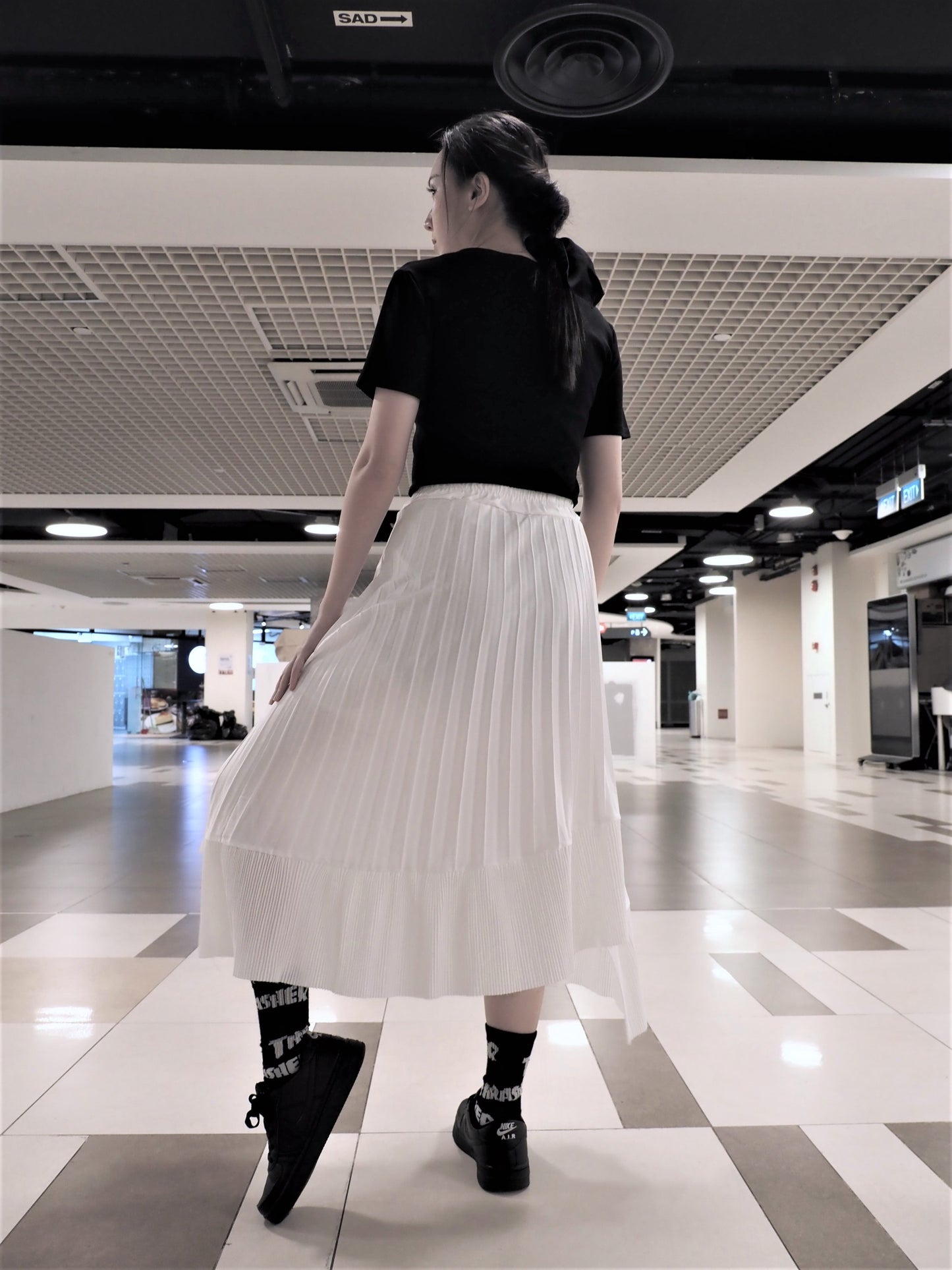 Pleated Maxi Skirt