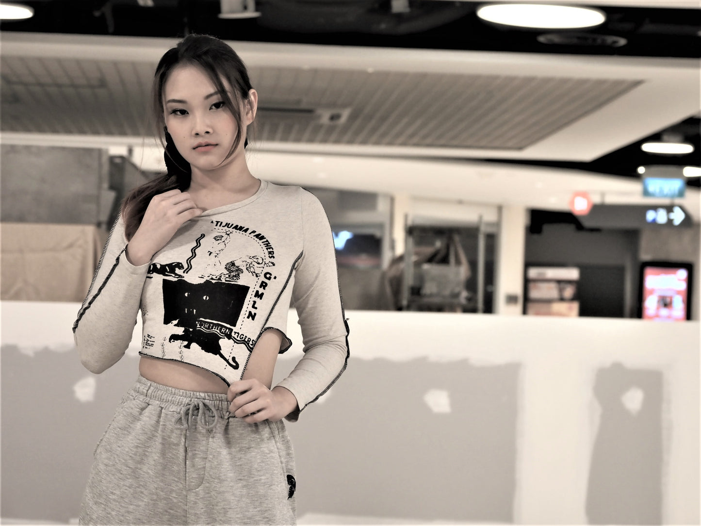 Simple Gothic Rock Long Sleeve Top