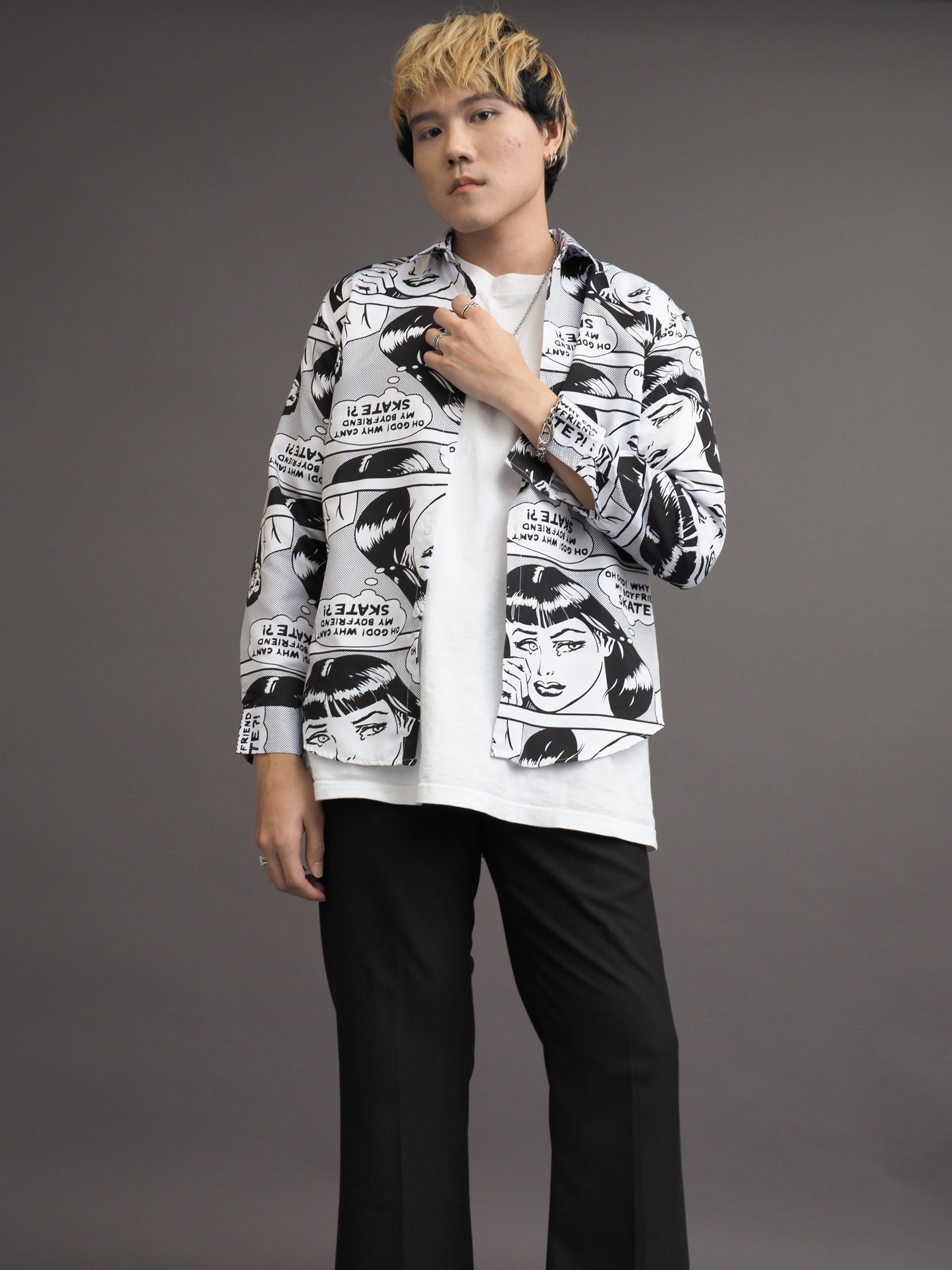 Comic Trendy Korean Style Shirt