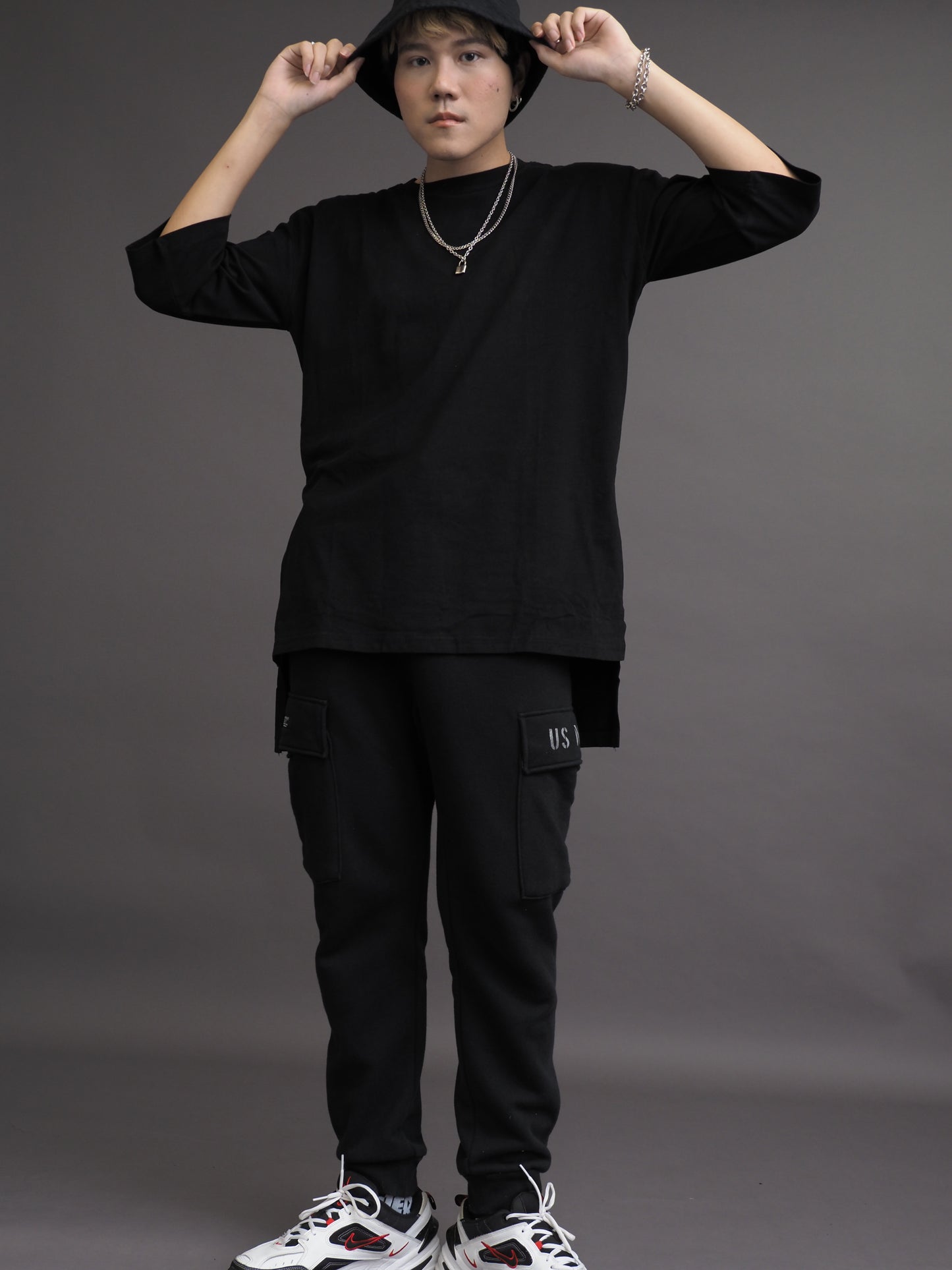 Mid Length Loose Half Sleeve Long Top