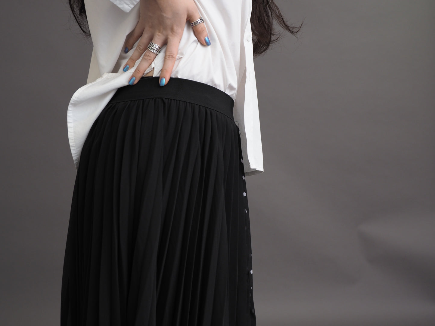 Irregular Chiffon Spot Printed Skirt