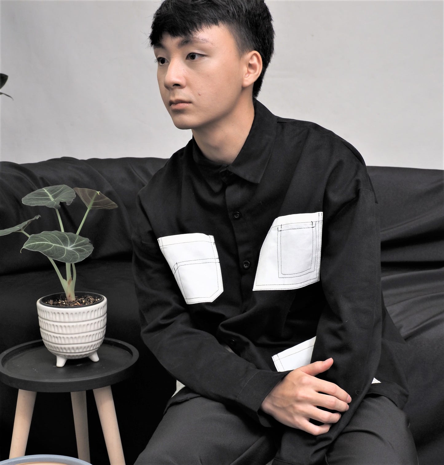 White Pocket Design Shirt