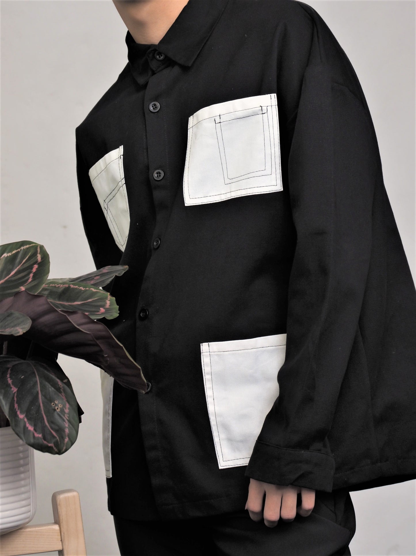 White Pocket Design Shirt