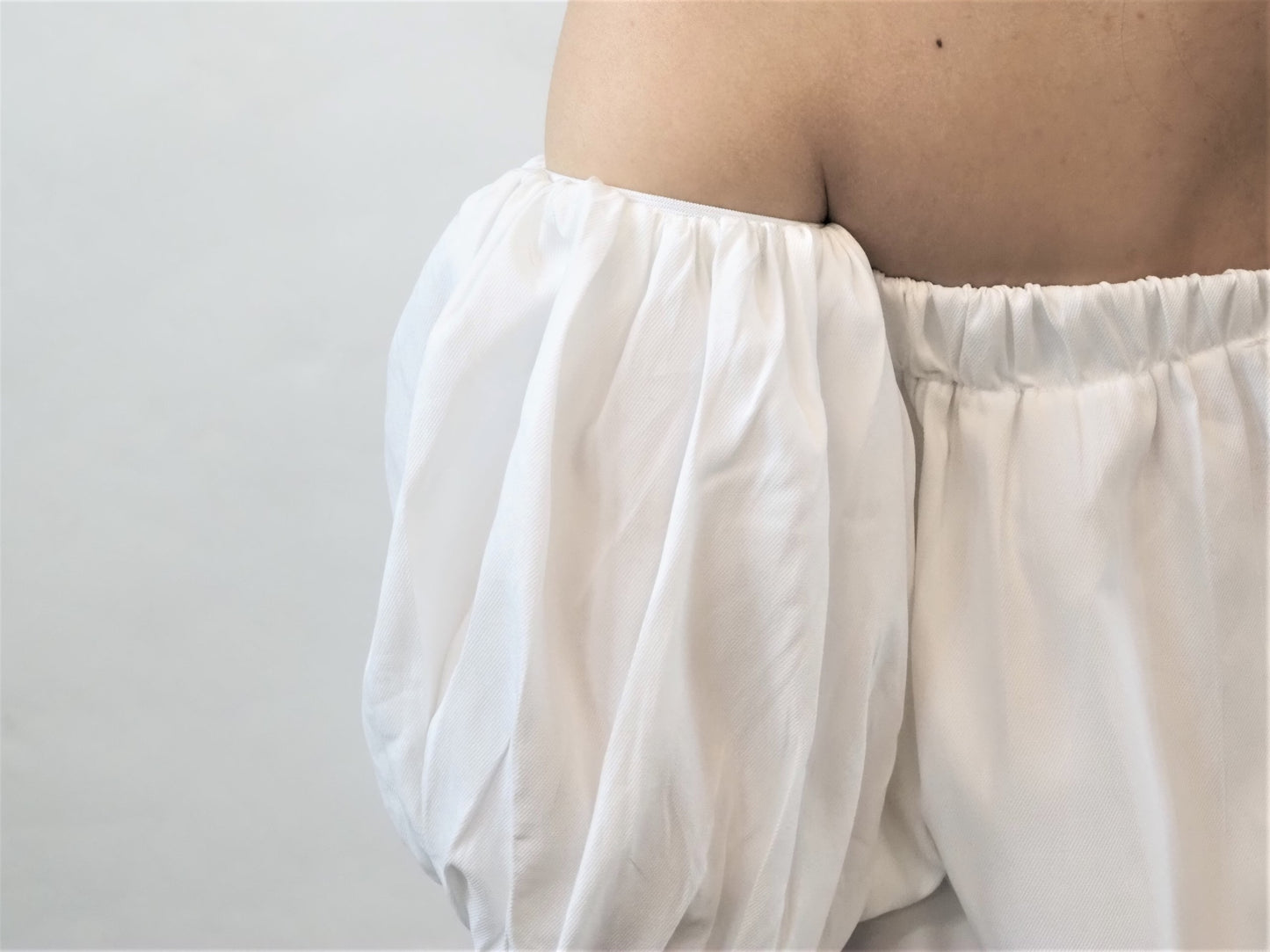 Off Shoulder Puffy White Dress