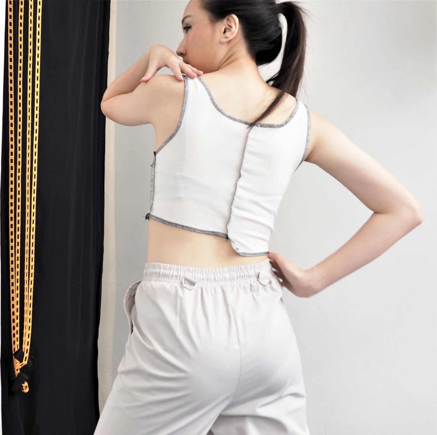 Fuzzy Stitch Crop Tee
