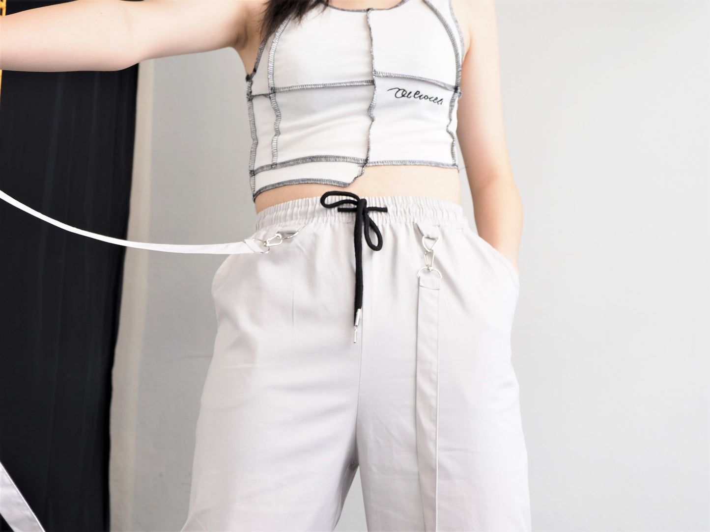 Fuzzy Stitch Crop Tee