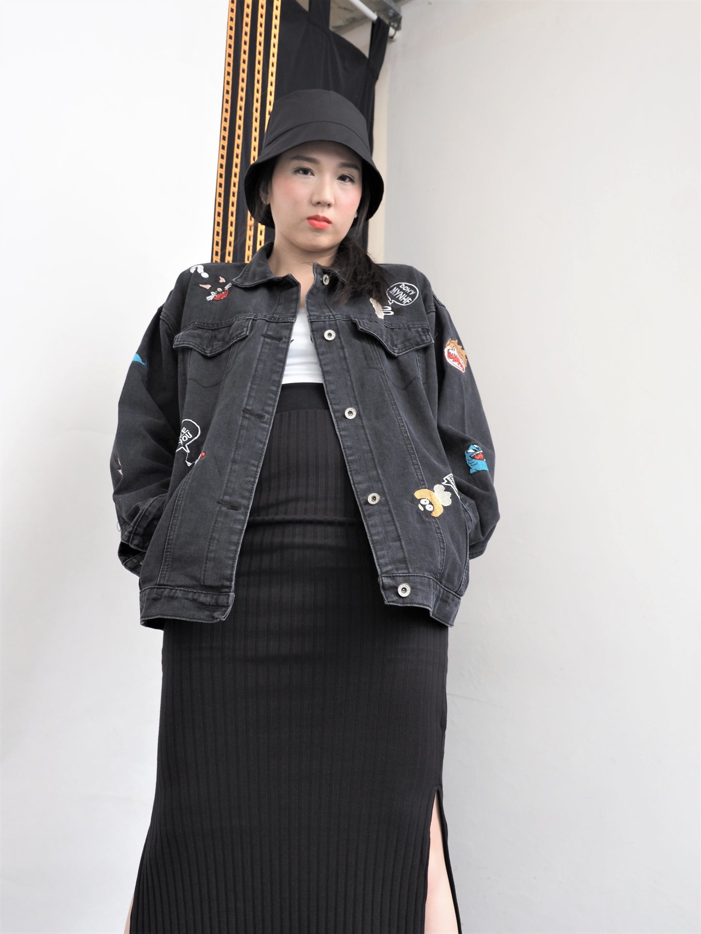 Graphical Denim Jacket