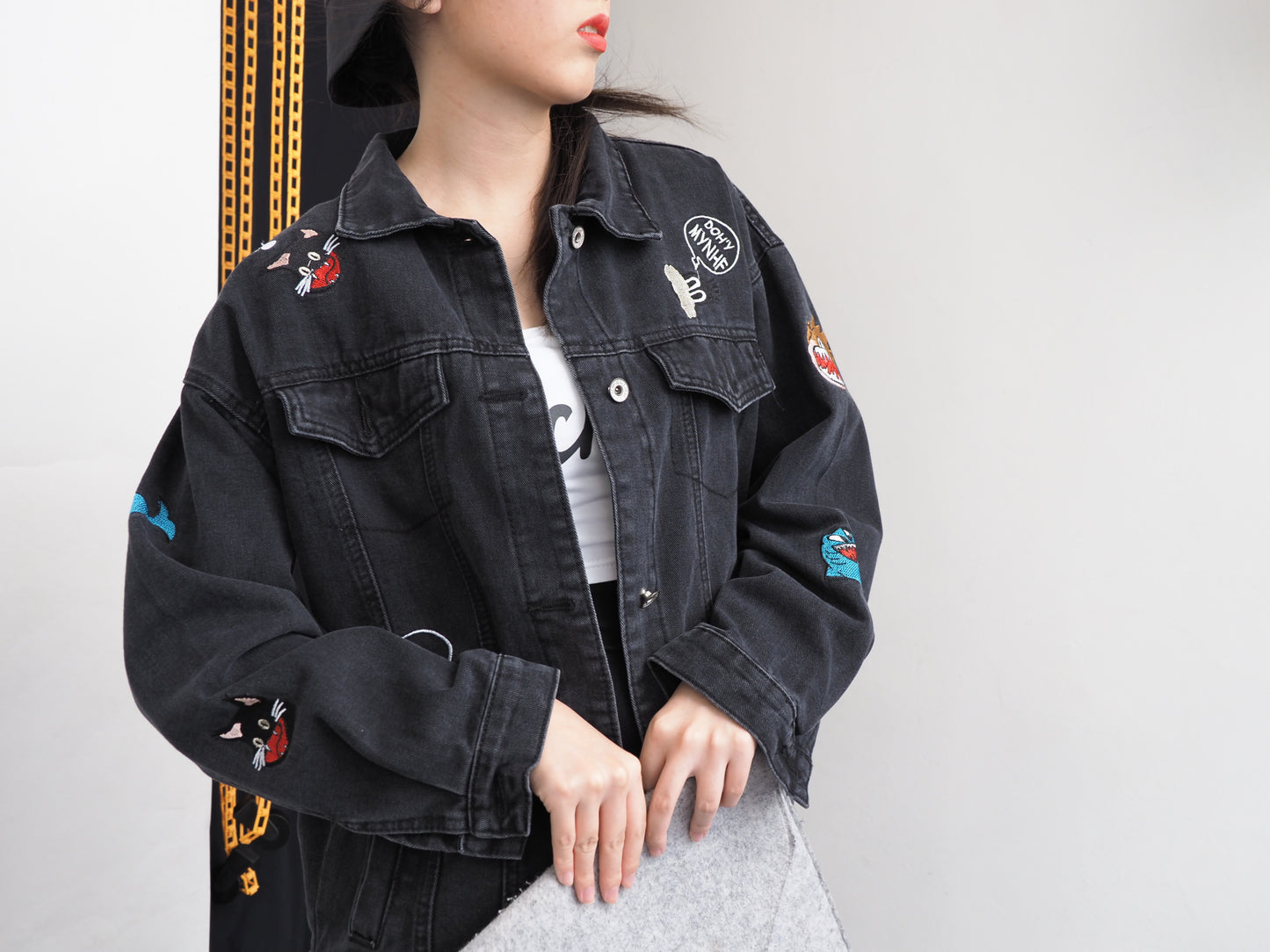 Graphical Denim Jacket