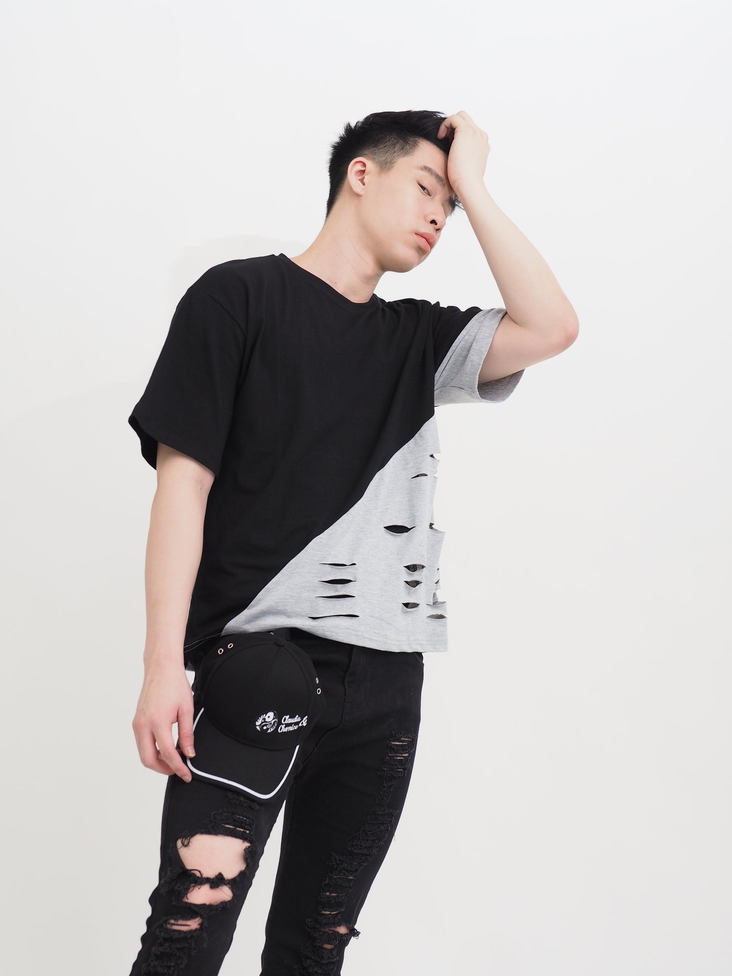 Colour Blocked Rip Shirt