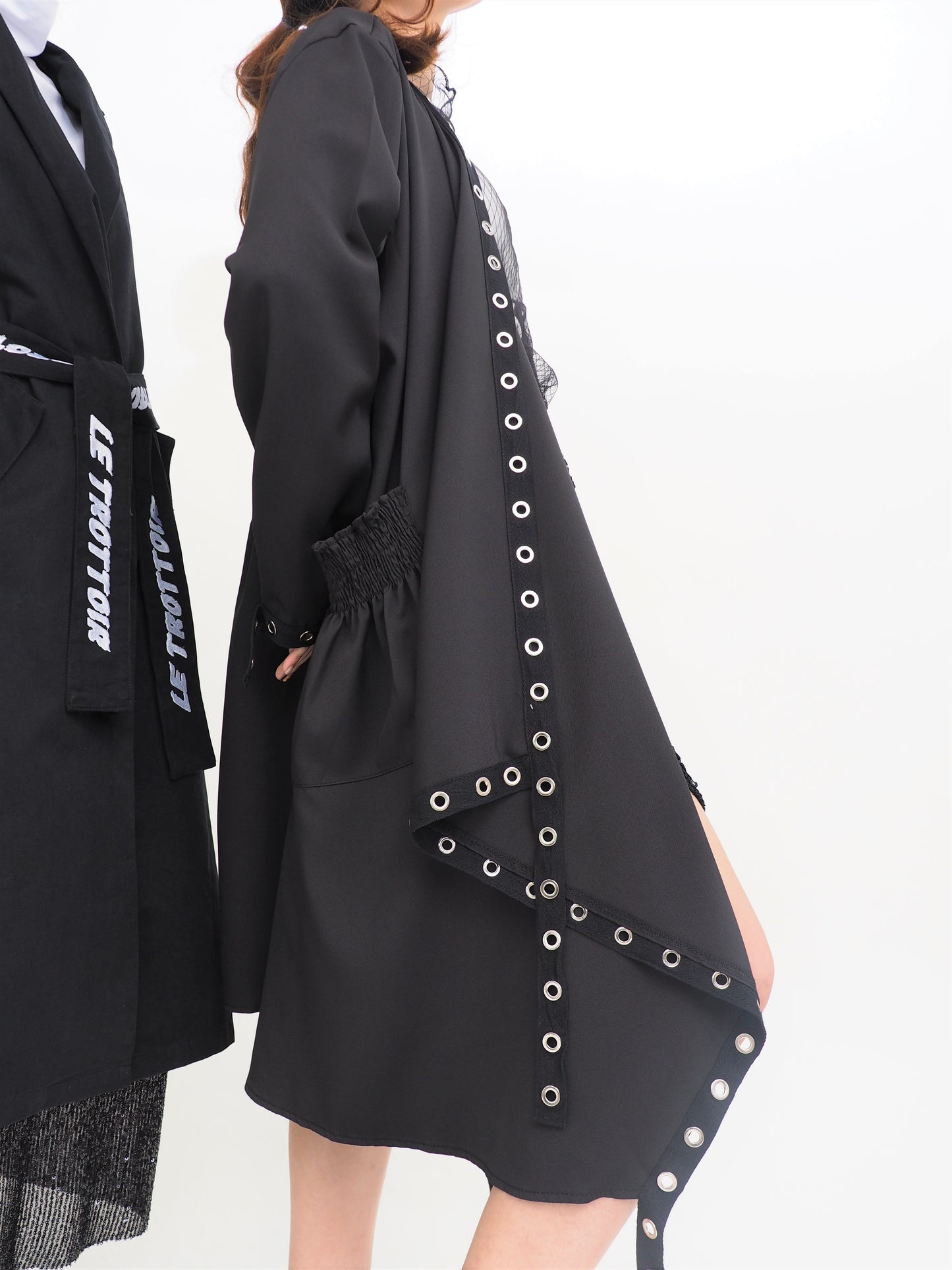 Rivet Strap Thin Chic Windbreaker