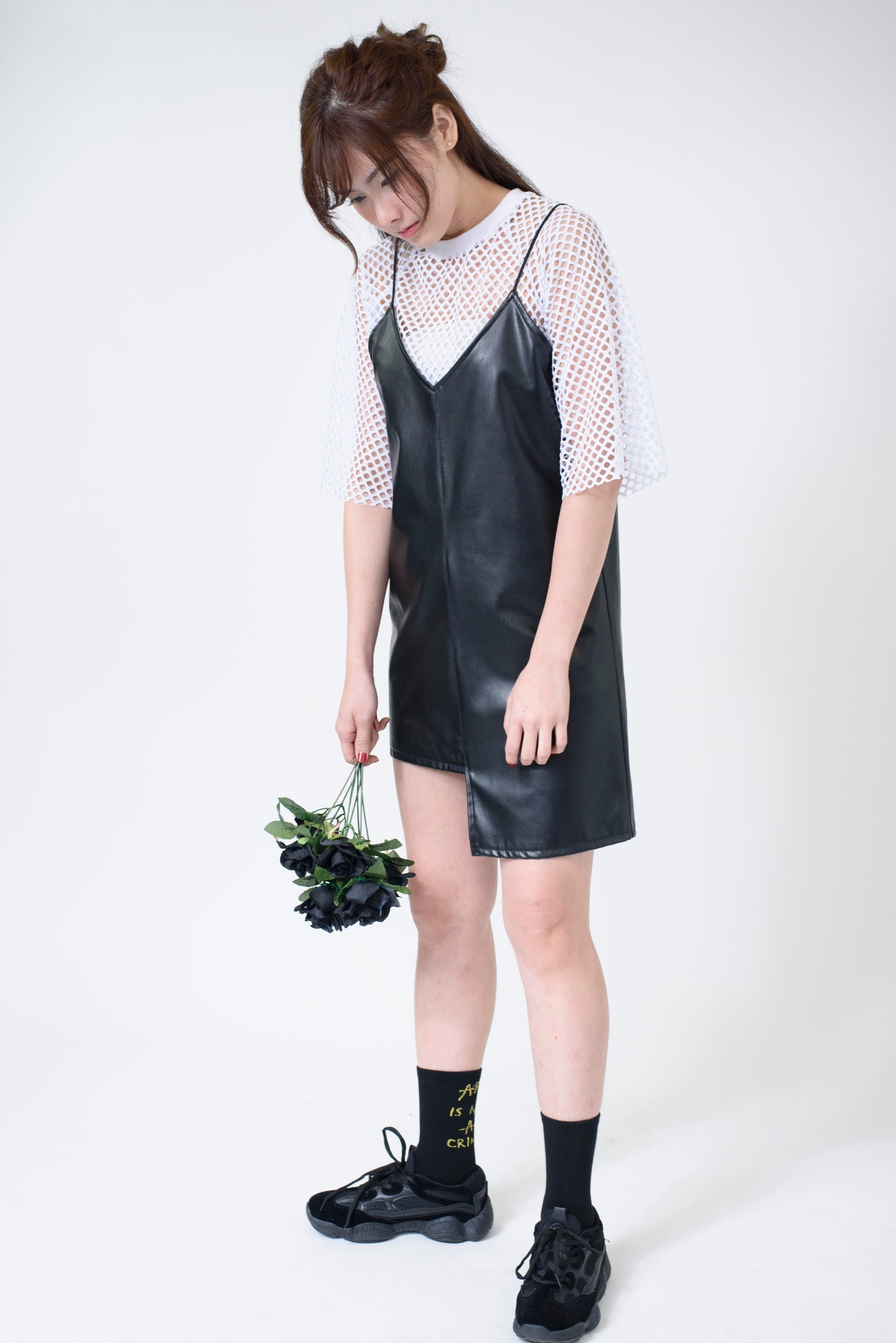 Cropped Fish Net Top