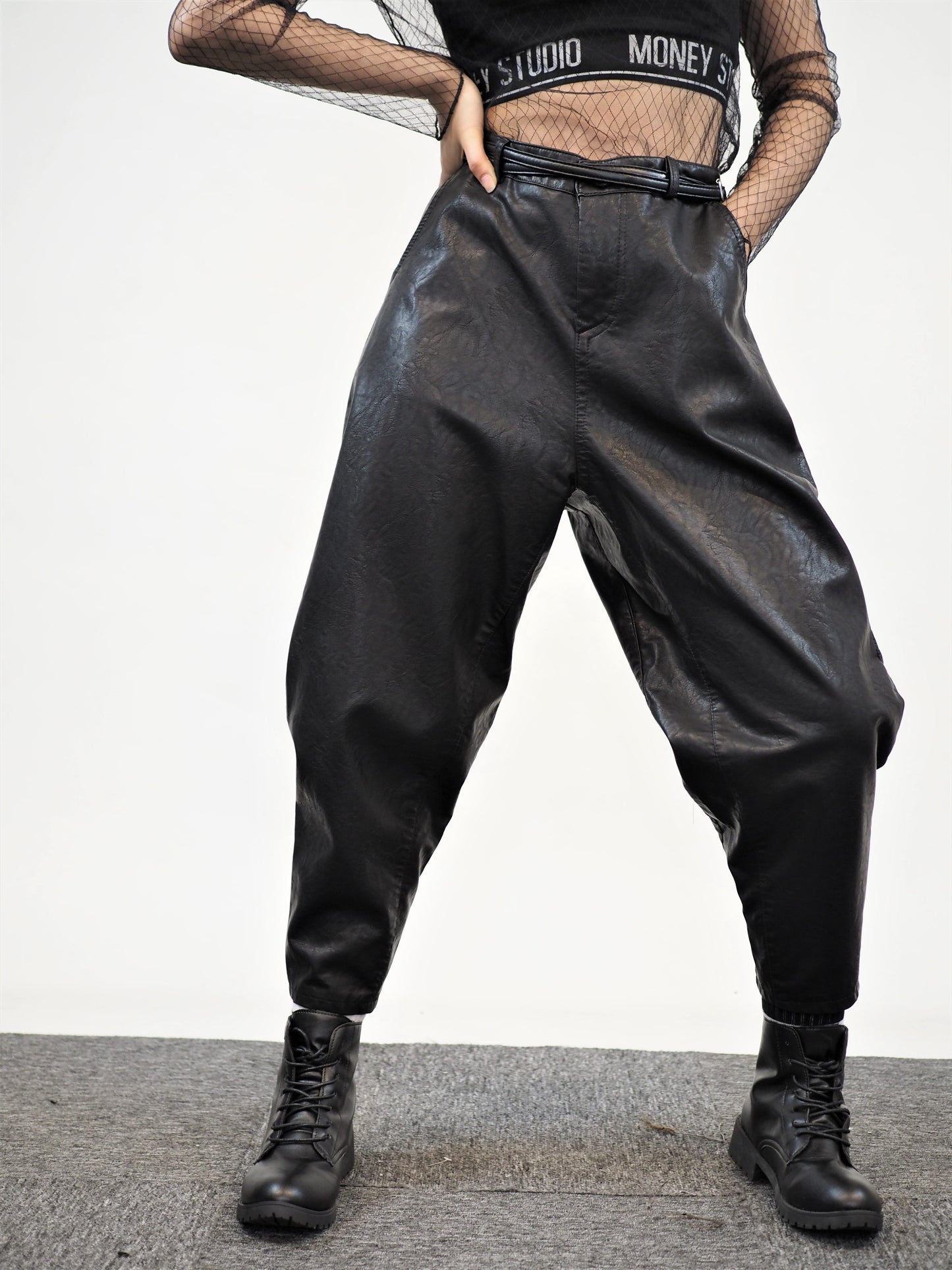 PU Baggy Stylish Leather Pants