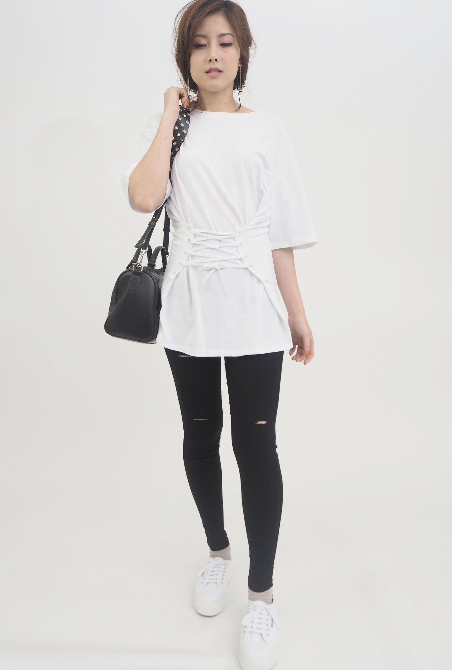 Waistline-Tied Tee